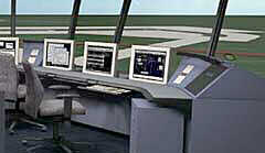 Control tower model. (Evans Consoles Inc.)
